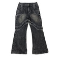 DENIMGUYS Wholesale Men's Clothes Customised Frayed Patch Hip Hop Men Vintage Wash Y2k Distressing Denim Jeans Pants Men