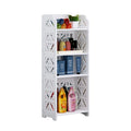 Home Bathroom Plastic Multifunction Creative Storage Rack & Waterproof Floor Shelf for Toilet Organization
