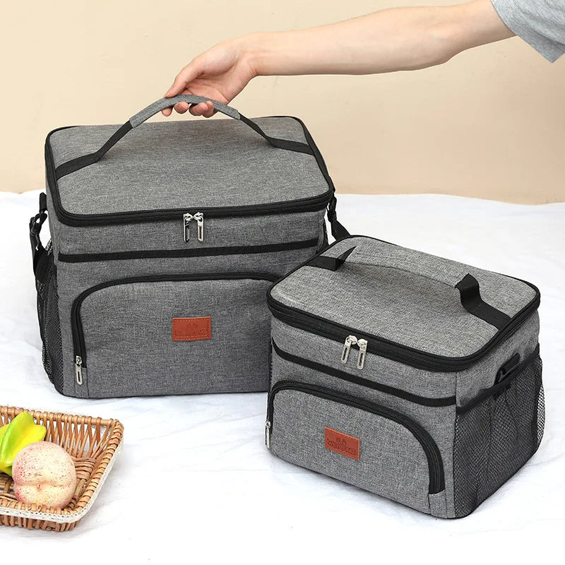 New Large Collapsible Insulated Lunch Bag for Women Men Portable Leakproof Soft Cooler Tote Bags Camping Cooler Box