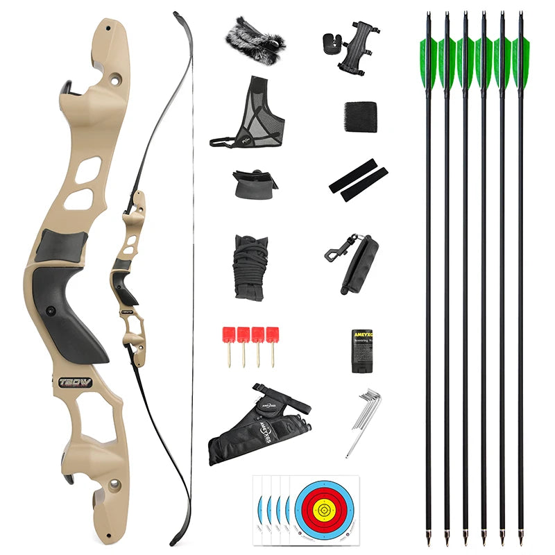 Takedown Recurve Bow ILF Riser Outdoor Professional Shooting Competition Grade American Hunting Bow