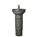 Black Ceramic Porcelain Wash Basin Bathroom Sink Ceramic Pedestal Basin