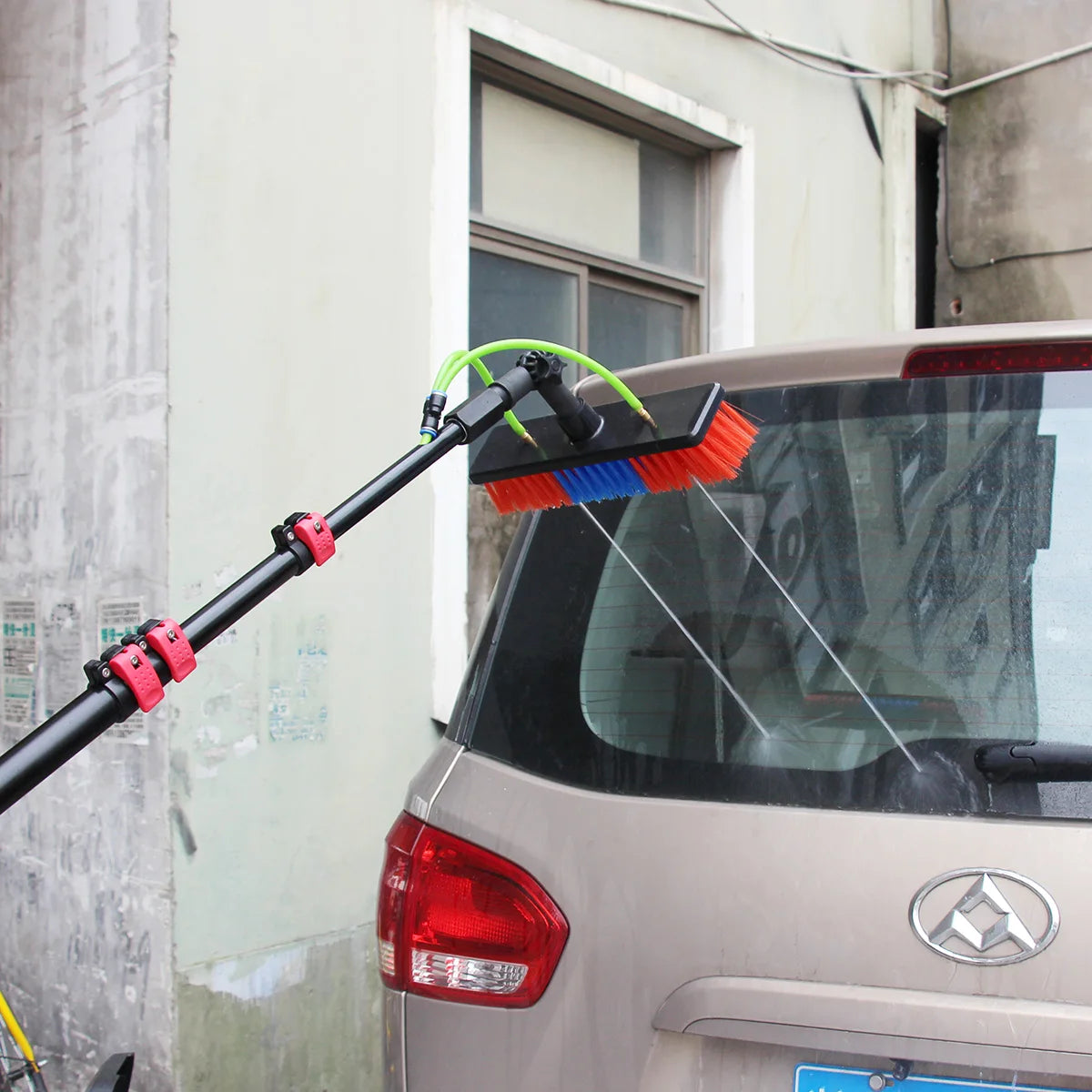 Extentool 18ft Pv Panel Cleaner Reach It Window Cleaning Water Fed Through Brush Extension Pole