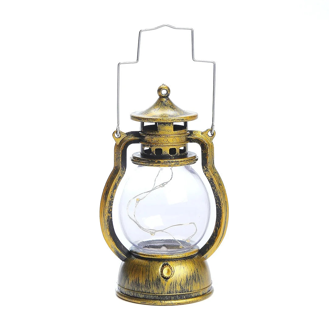 Christmas Retro Small Oil Lamp Creative Digital Candle LED Pony Lantern Wind Decorative Gift for Party