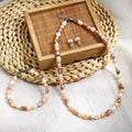 Luxurious Elegant Bohemian  Pearl Jewelry Natural Irregular Freshwater Pearl Necklace Bracelet Earrings Set