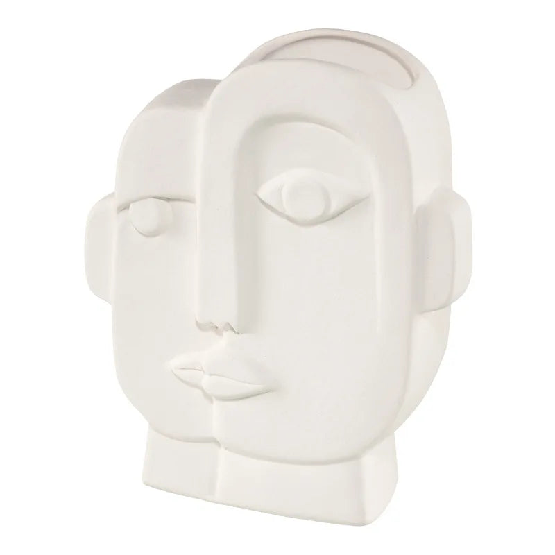 Modern Nordic White Porcelain Art Vase Irregular Flower Ceramic for Home & Garden Outdoor Decoration Christmas Style Room Use