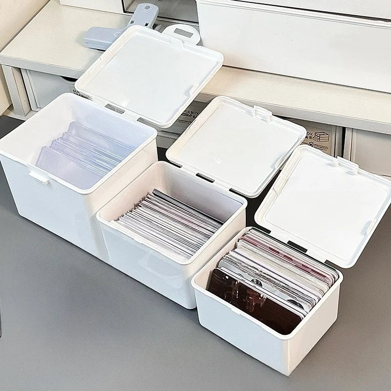 Square Clamshell Storage Box Stationery Card Storage Box Jewelry Multi-function Dust Box