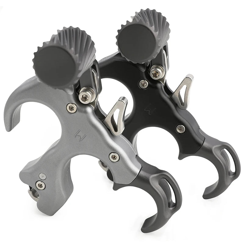 Archery 3 Finger Bow Release Trigger Travel Aluminum Alloy Thumb Trigger Caliper LH RH Compound Bow Outdoor Shooting Accessories MegaBDM