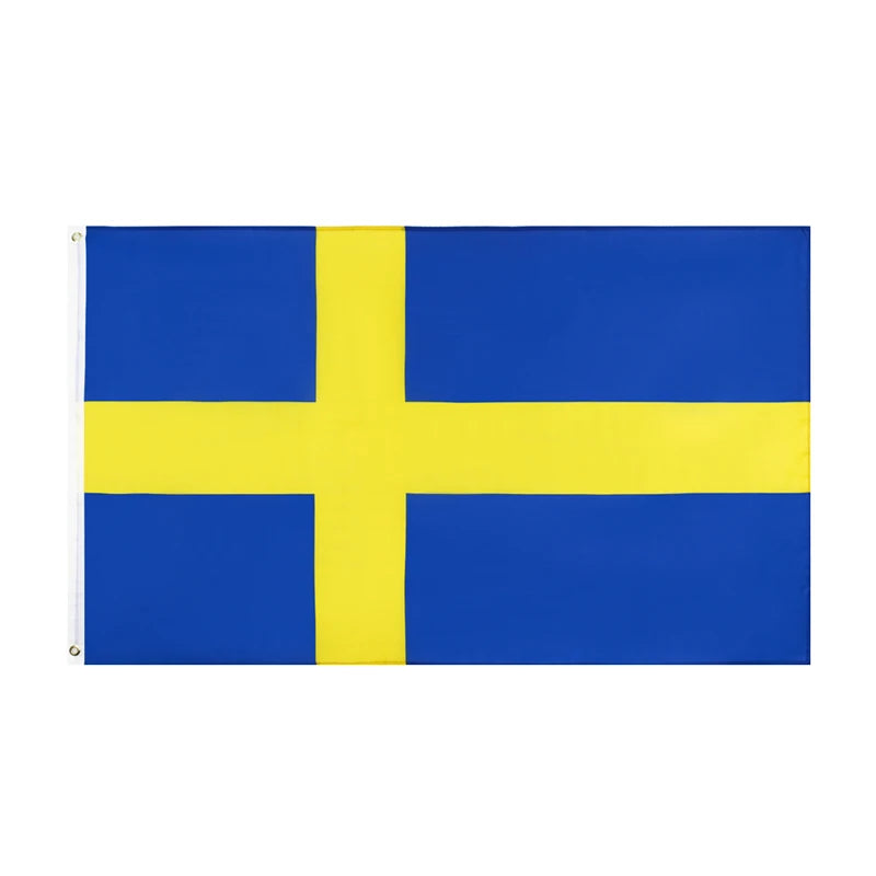 Ready to Ship Wholesale Polyester SE Swedish Flag 90x150cm/3x5Ft Polyester Sweden Flag for Outdoor Display