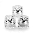 Silver Rhombus Pattern Transparent Acrylic Shell Cosmetic Cream Jar Skin Care Cosmetic Packaging Container