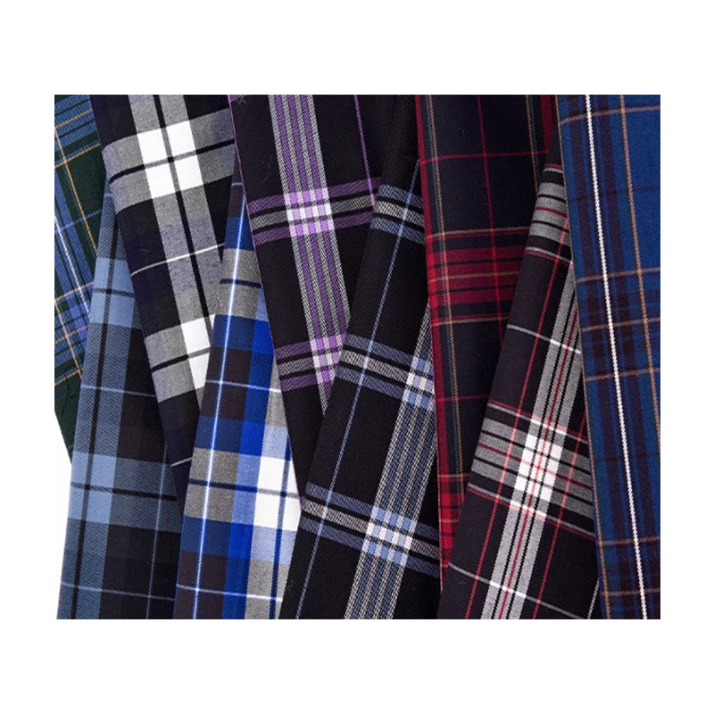 Wholesale JK Lattice Pleated Skirt for Spring and Summer New Polyester Color Woven College Uniform Bow Headwear Plaid Fabric