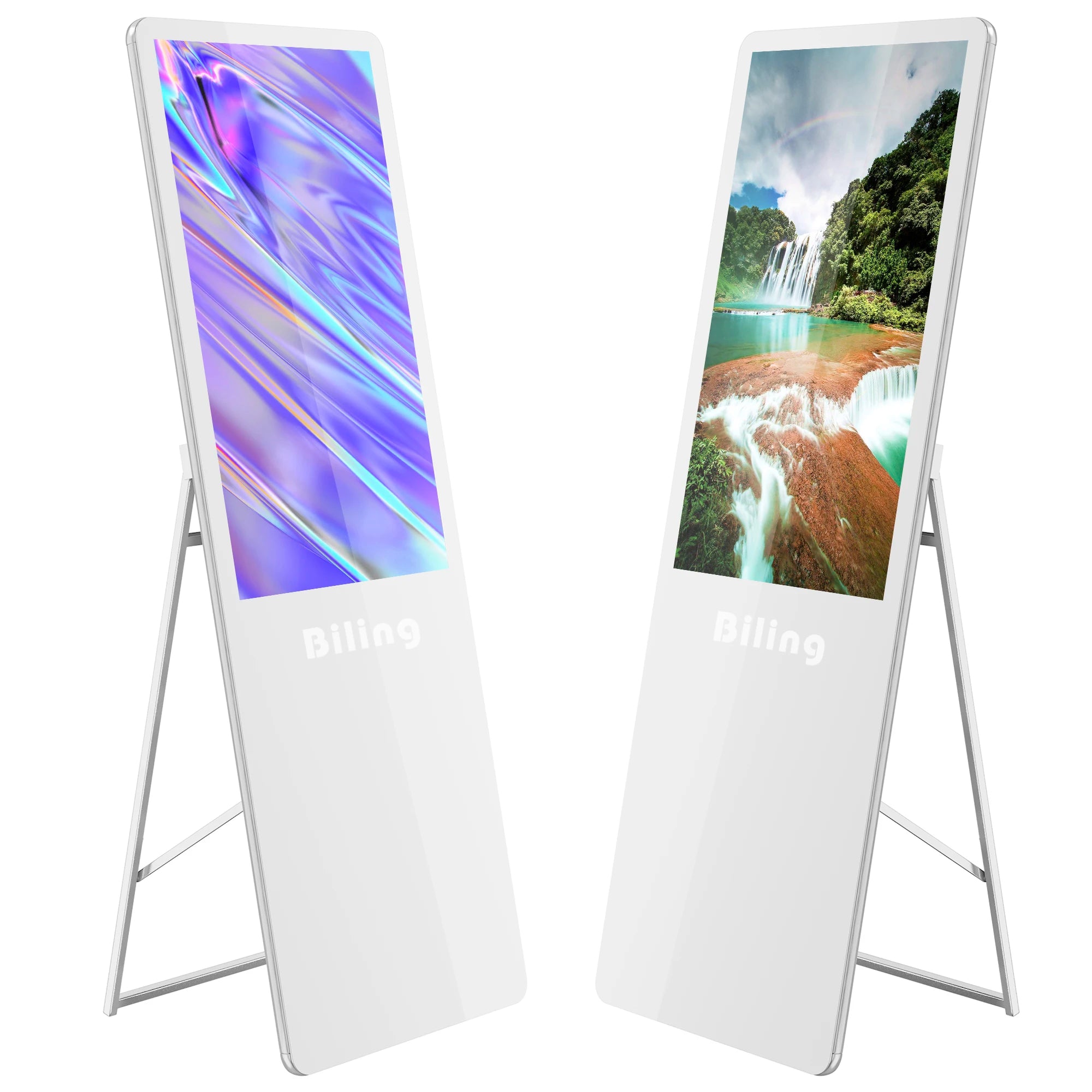 Gemdragon LCD Poster 43 55 Inch Portable Digital Billboard Lcd Poster Advertising Display Screen with Movable Wheels