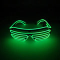 Party EL Wire Neon Rave Glasses Glow Shutter Glasses Flashing LED Sunglasses + Battery Pack Low Price Wholesale
