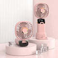 Customized Digital Display Foldable DC Hand Folding USB Charger Small Handheld Electric Mini Portable Rechargeable Fan