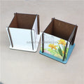 For Printing DIY Crafts Home Office Decoration Desktop Storage Pen Box White Blanks MDF Sublimation Wood Box