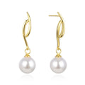 Hainon Temperament S925 Silver Pearl Earrings Ladies Elegant Earrings Wholesale Gift Card Flannel Bag Set