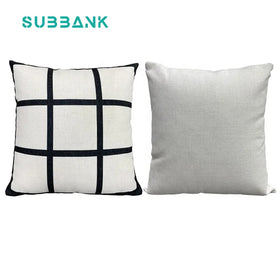 Subbank 9 Panel Sublimation Pillow Case Wholesale White Blank 9 Panel Linen Sublimation Pillow Case