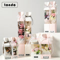Tondo New Design Clear PVC  Mother Day Gift  Flower Bouquet Hand Carry Bag