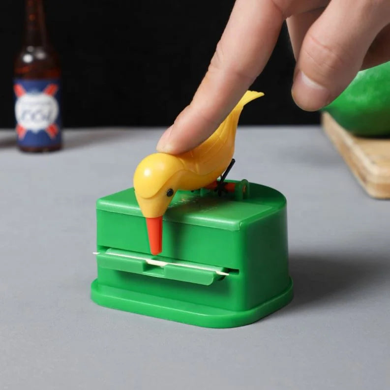 2026 New Simple Bird Toothpick Box Creative Press Automatic Pop-up Toothpick Box Kitchen Smart Toothpick Holder