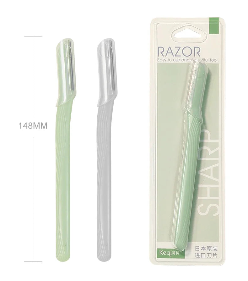 Best Quality Stainless Steel Blade Slanted Micro-grooved Teeth Facial Razor Multi-Purpose Remove Body Fine Hair Peach Eyebrow