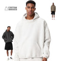 Custom Brand Logo Hoodies Luxury 380Gsm 100% Cotton Oversized 380Gsm Heavyweight Hoodie for Men Casual Streetwear Solid Hip Hop
