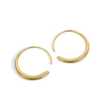 Wish Jewelry 2022 New Line Shape Round Hoop Earrings Minimalist Dainty S925 Sterling Silver Hoop Earrings for Women Party