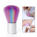 Factory Wholesale Colorful Rainbow Design Soft Nails Art Remove Dust Cleaning Brush Nail Art Dust Brush