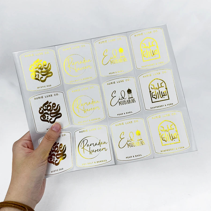 Custom Sticker Custom Printing Silver Foil Stickers Vinyl White Waterproof Perfume Bottle Label Logo Roll Stickers