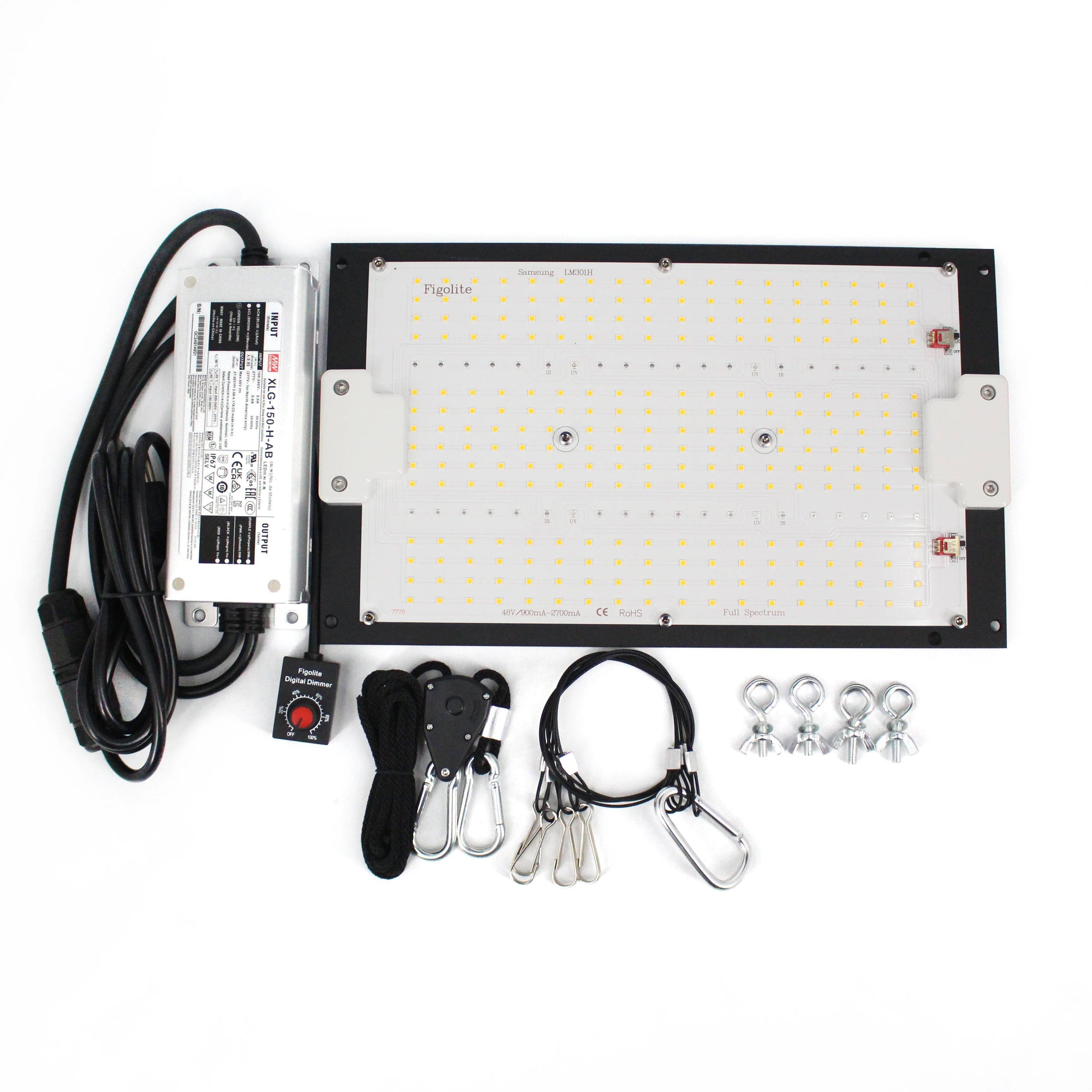 Stock in Brazil 0 Shipping 0 Tax Figolite 120W 240W LED Grow Light Full Spectrum LM301H UV IR Switch Meanwell  Quantum Led Board