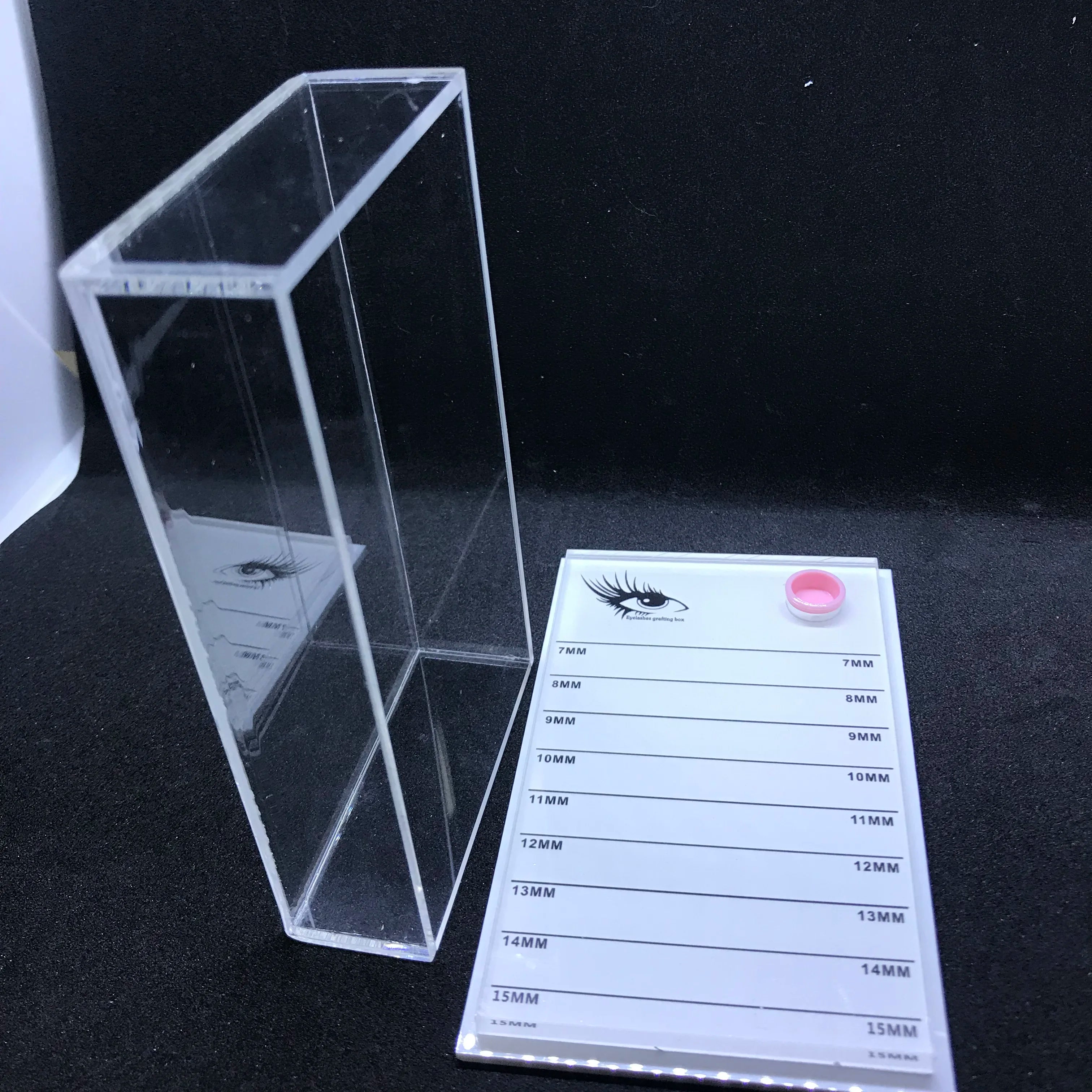 Wholesale High Quality Custom Design Marble pink Acrylic Lash Tile with Cover