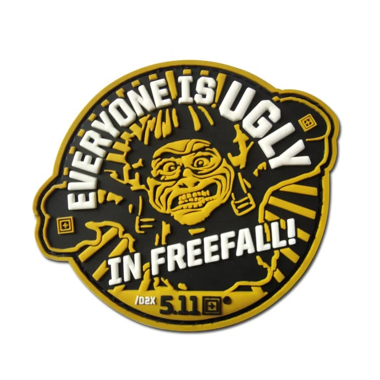 Custom PVC Rubber Patch With Hook Tactical Logo Decorated Soft Fabric Plastic for Clothing Accessories Any Occasion-OEM Model