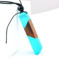 High-quality Vintage  Woven Rope Jewelry Wood Resin Pendant Necklaces for Women and Men