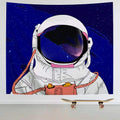 Logo Custom Digital Printed Psychedelic Wall Hanging Tapestry Astronaut Flower Wall Background Decor for Livingroom Bedroom