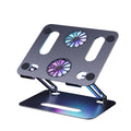 Household Furniture Desk Laptop Stand Foldable Height Adjustable Aluminum Boneruy Factory Office Brown Box Silver Grey 684g