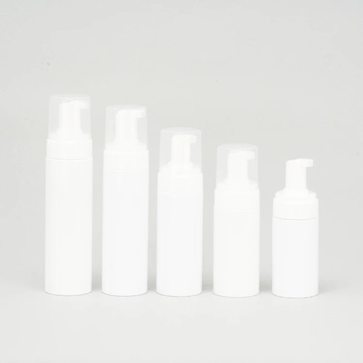 Hot Sale 100 120 150 ml 100ml 120ml 150ml Plastic PET White and Clear Facial Cleanser Foam Foaming Pump Bottle
