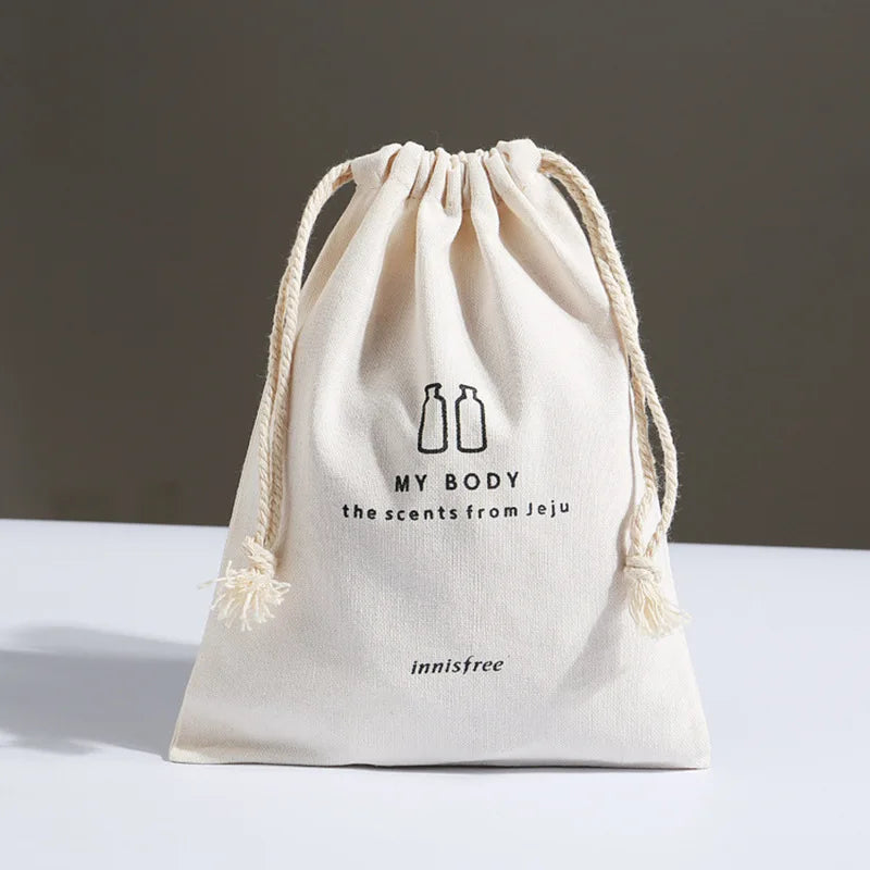 Wholesale Promotional Reusable Custom Logo Gift Jewelry Packaging Pouch Muslin Organic Canvas Cotton Drawstring Bag