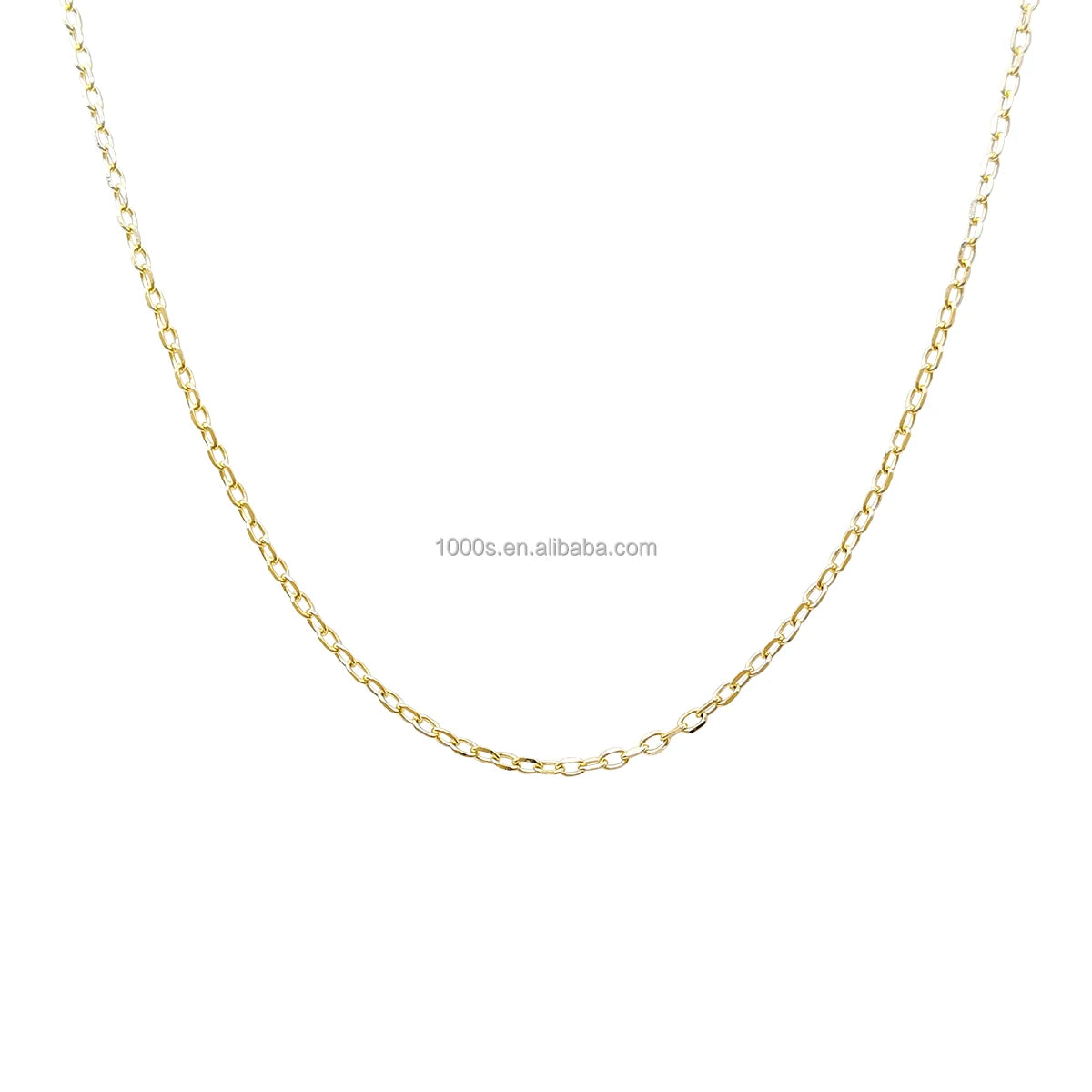 Wholesale New Arrivals Simple Design 14K Yellow Gold Cross Cable Chain Necklace Gold Chain Jewelry for Women Men Gift