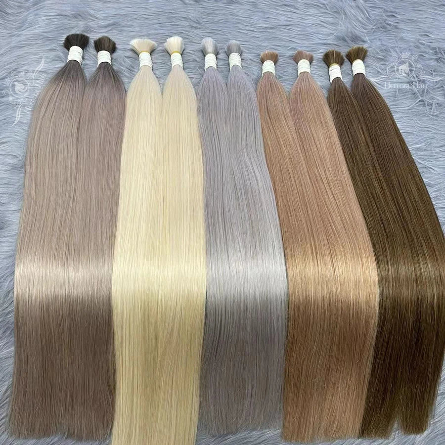 Wholesale Premium Raw Hair Extension Vendors Ombre Brown Blonde 613 Cabello Humano Natural Russian Bulk Human Hair Extensions