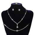 Luxury Saudi Arabia Bridal Necklace Set Claw Setting Cubic Zircon Jewelry Set for Women BN8985 Bijoux Femme Ensembl