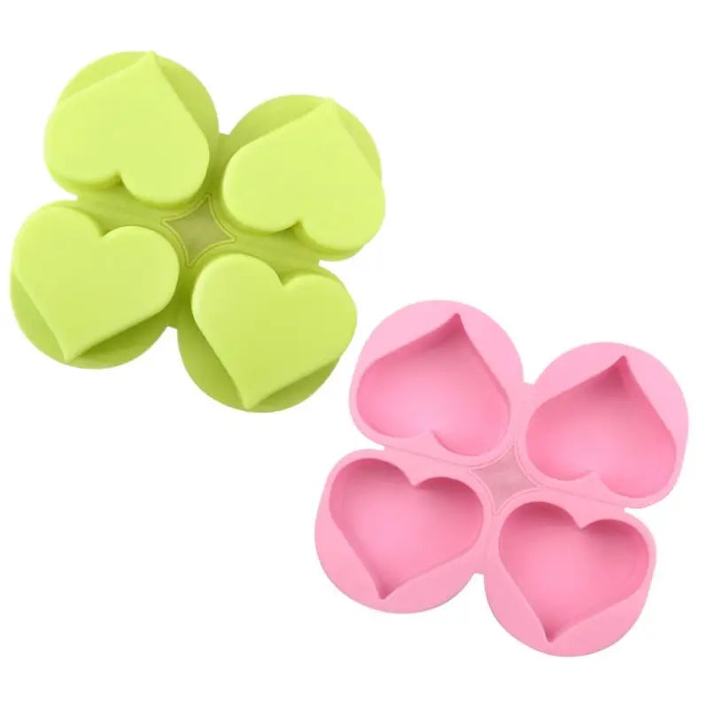 7051 Factory Stock 4 Cavity Heart Shape Gypsum Aromatherapy Tabletcake Tool Decorating