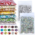 Factory Wholesale Flat Back Nail Bulk Rhinestone  200 Colors S6-SS30 Flatback Stones Crystal  Non Hot Fix Rhinestones