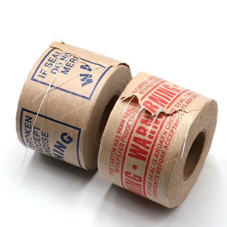 Qpack 100% Recyclable Biodegradable Reinforced Butyl Single Sided Kraft Paper Tape Water Activated Acrylic Waterproof 120u