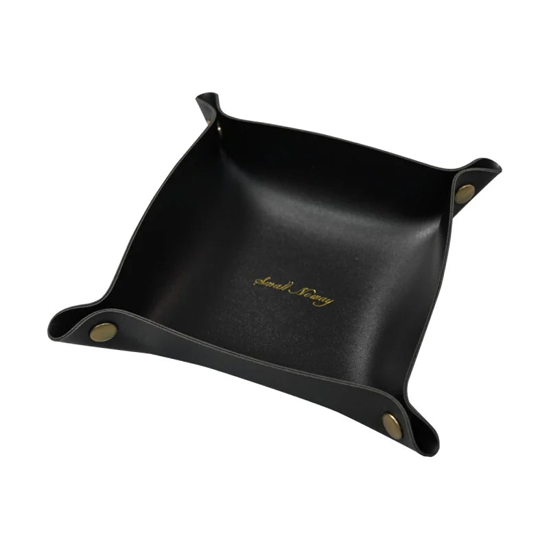 Tik Tok Hot Selling Portable Jewelry Leather Key Makeup Organizing Box Storage Leather