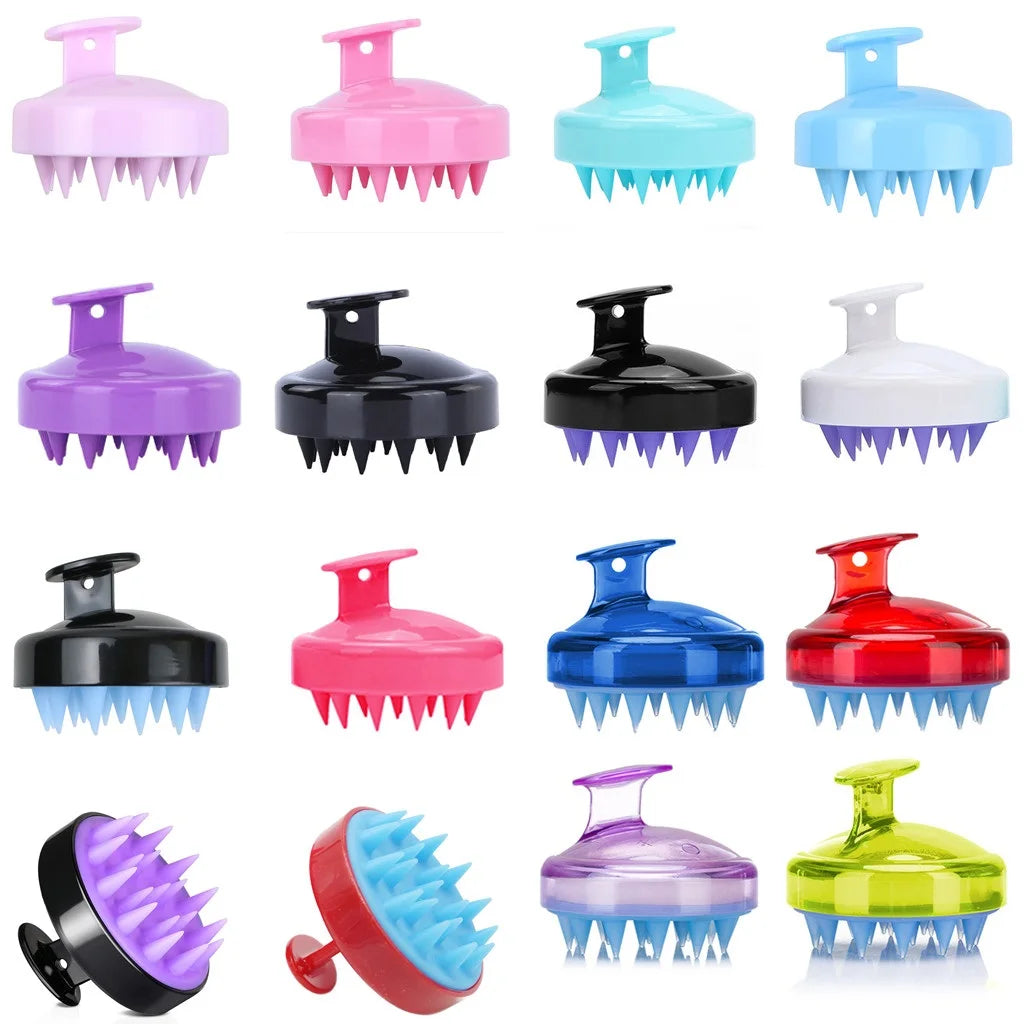 Soft Compact Silicone Paddle Shampoo Brush Massage Scalp Bath Comb Hair Massager for Home Use
