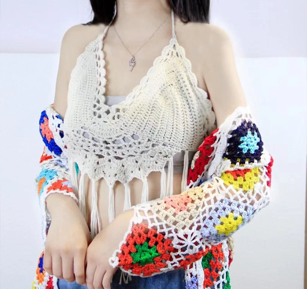 Custom Casual Summer Hand Knitted Women Sexy Tassel Underwear Free Size