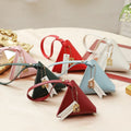 Wedding Candy Box Birthday Party Favor Boxes Wedding Decoration Guests Gift PU Leather Candy Bag With Handle