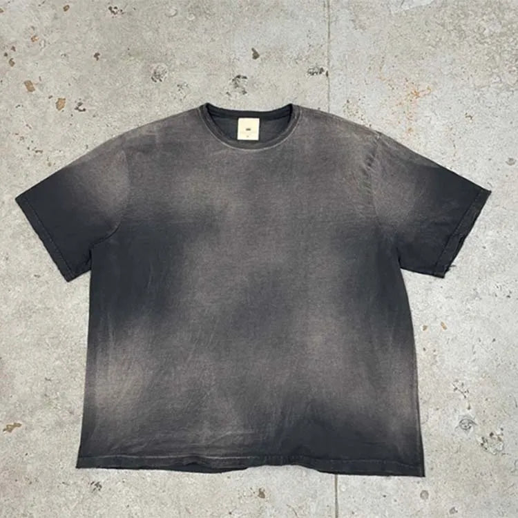 Wholesale Custom Neutral Retro Stone Pickled 100% Pure Cotton Oversized T-shirt
