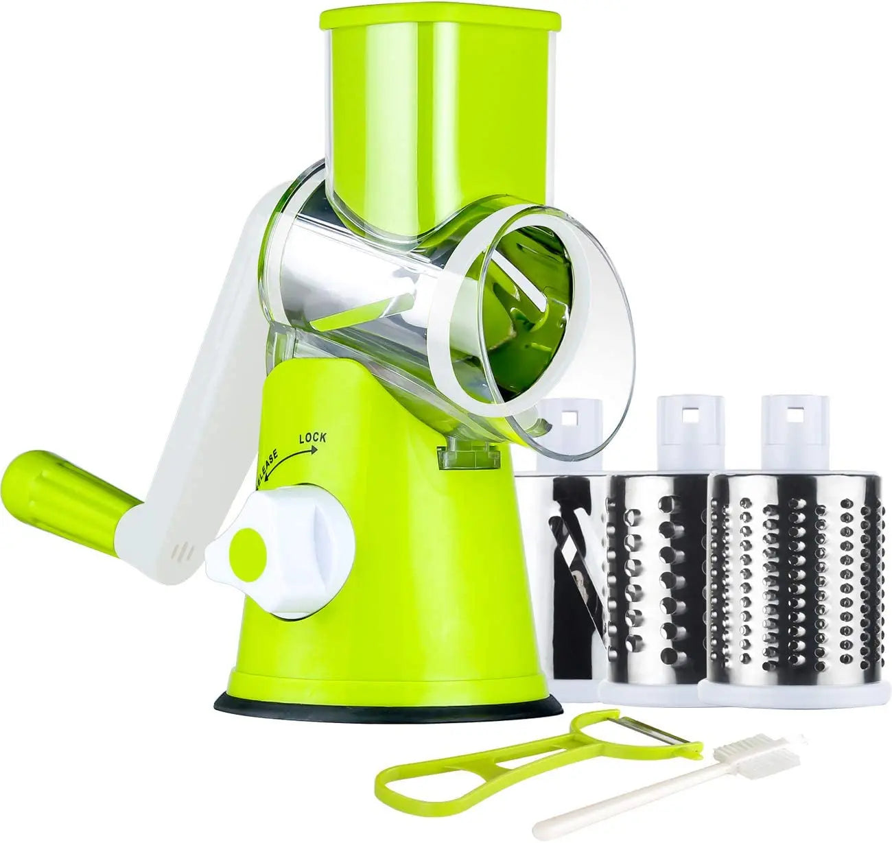 3 in 1 Rotary Grater with Handle Crank Cheese Grater