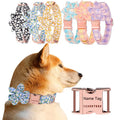 Fast Shipping Dog Leash Personalized Gold Buckle Female Flower Dogs Collar Cotton Safety Pet Collars