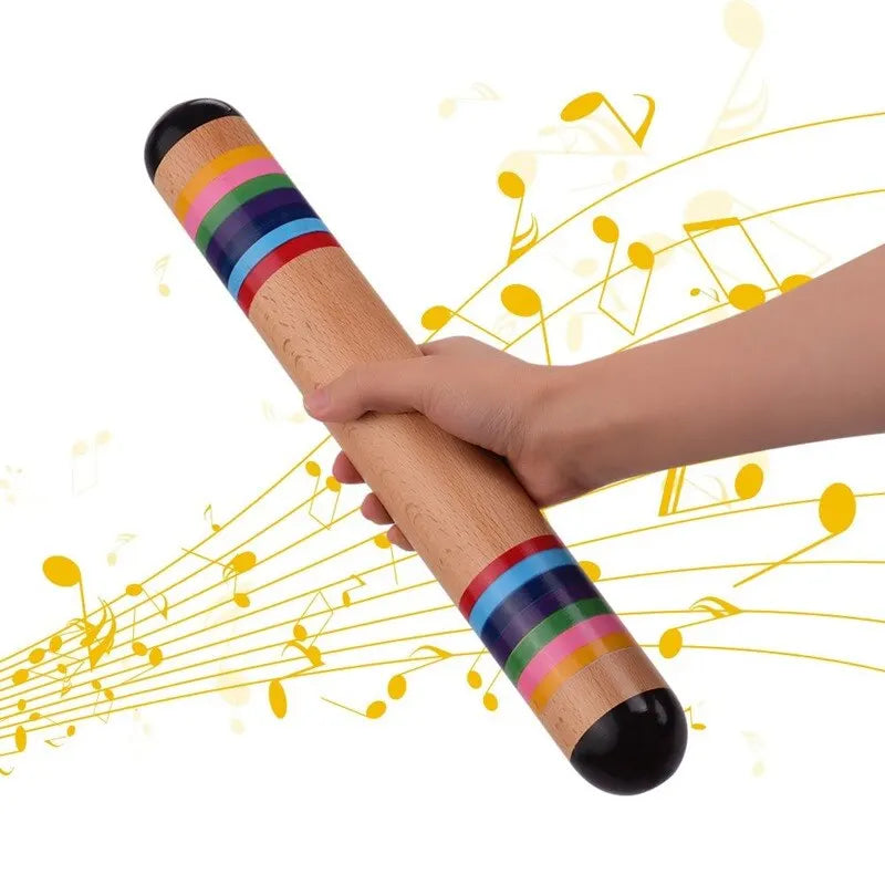 2023 Montessori Percussion Instrument Wooden Rain Sticker Noise Maker Rainstick Sound Rattle Toy