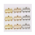 14K Gold-plated 3-breasted Components Bracelet Necklace Tricolor Copper Fittings Copper Simple Handmade Jewelry Findings